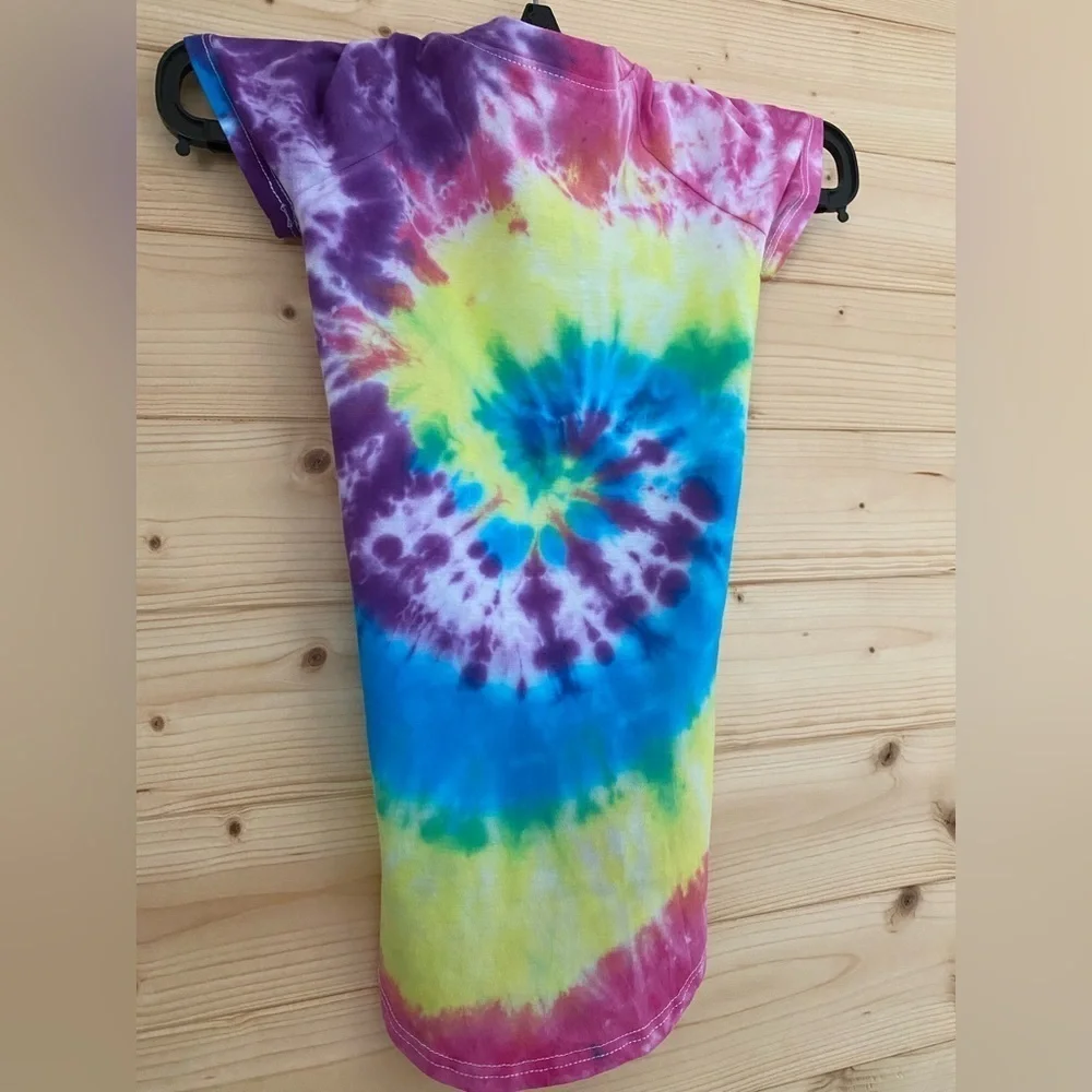 Pet Tee Large Tie Dye Dog Shirt Color Splash ArtMinds Bright & Fun Vibes Styling